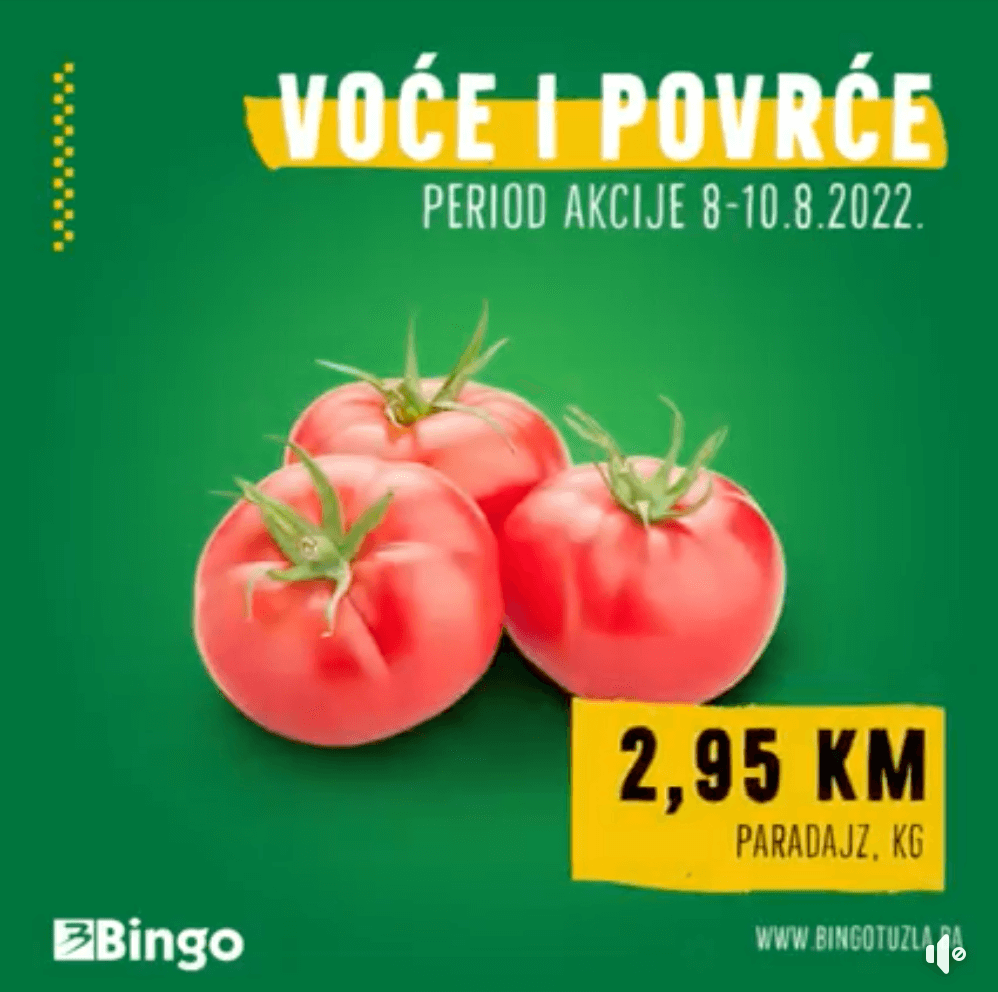 BINGO Akcija AVGUST 2022 ekatalozi.com Super ponuda voca i povrca 8.8. do 10.8.2022 3