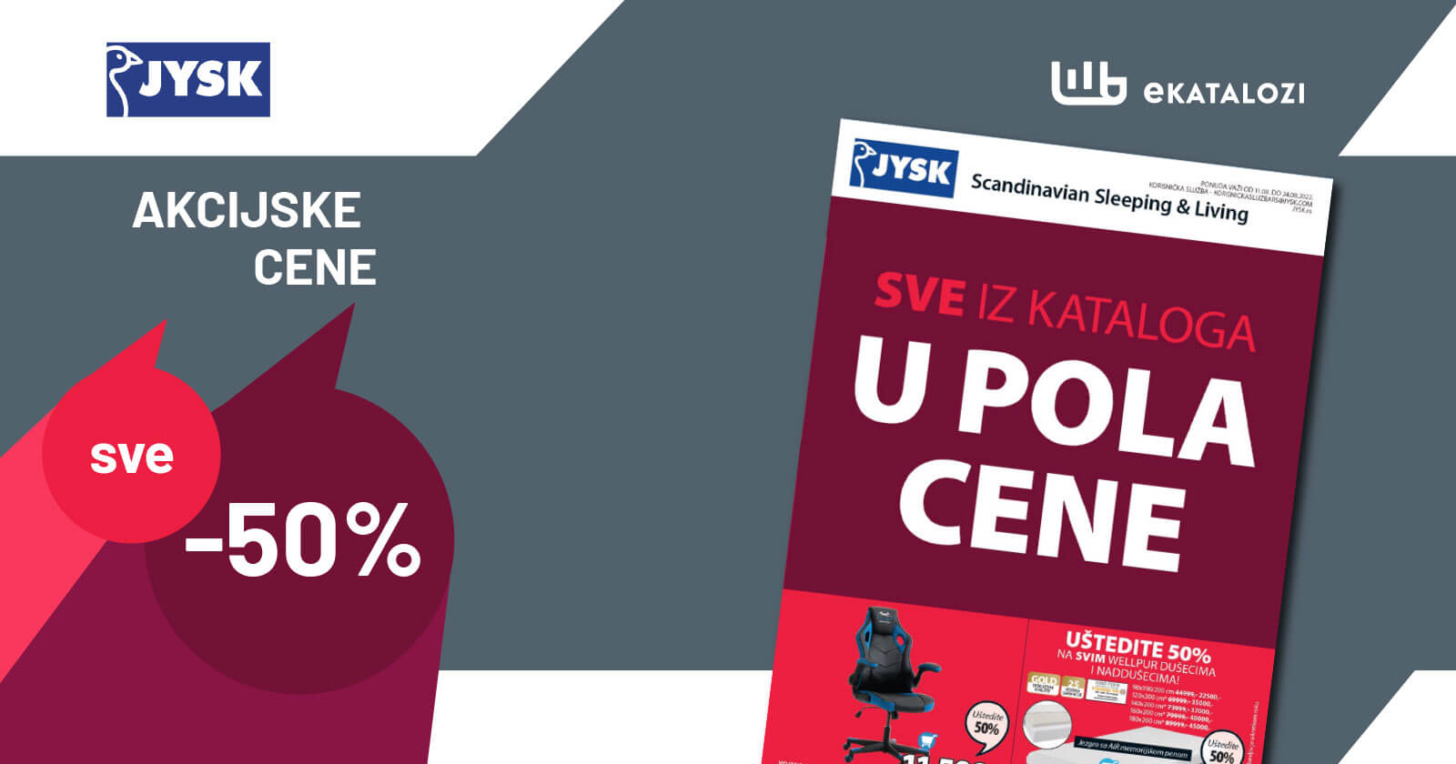 JYSK Katalog AVGUST 2022 Srbija U POLA CENE akcija od 11.8. do 24.8.2022 18