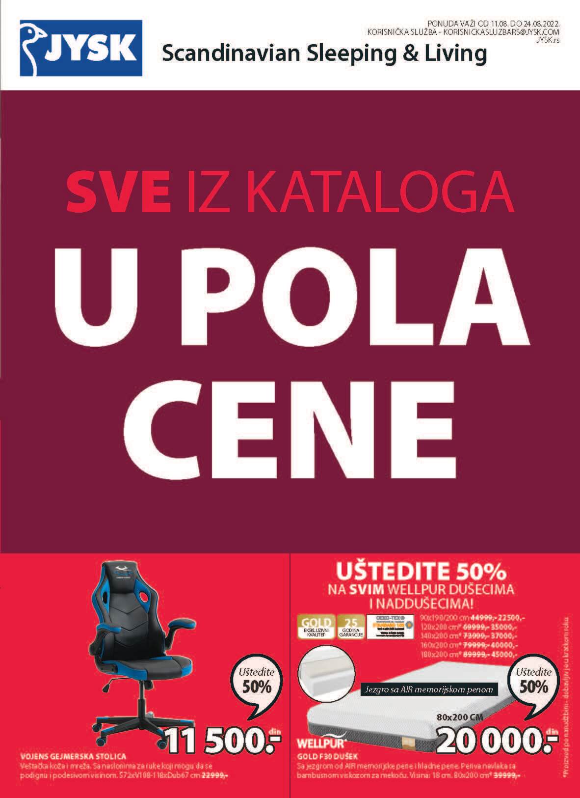 JYSK Katalog AVGUST 2022 Srbija U POLA CENE akcija od 11.8. do 24.8.2022 2