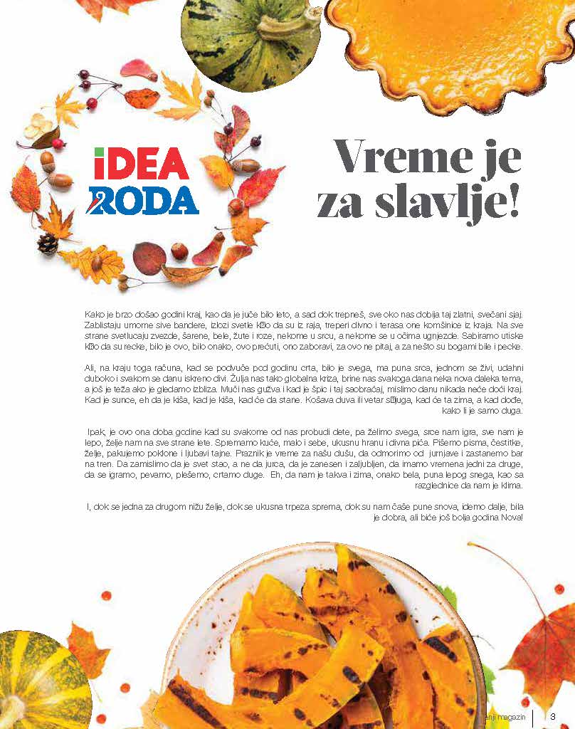 IDEA katalog PRAZNICNI magazin NOVEMBAR 2022 od 21.11. do 11.12.2022. Page 003