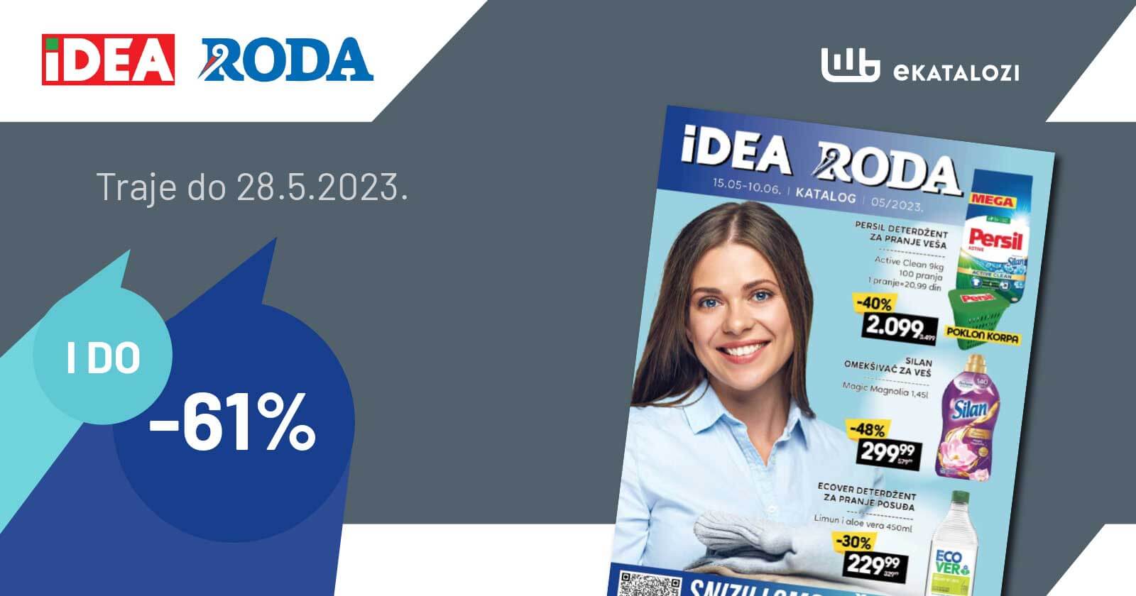 IDEA i RODA katalog MAJ i JUN 2023. Akcija traje od 15.5. do 10.6.2023.