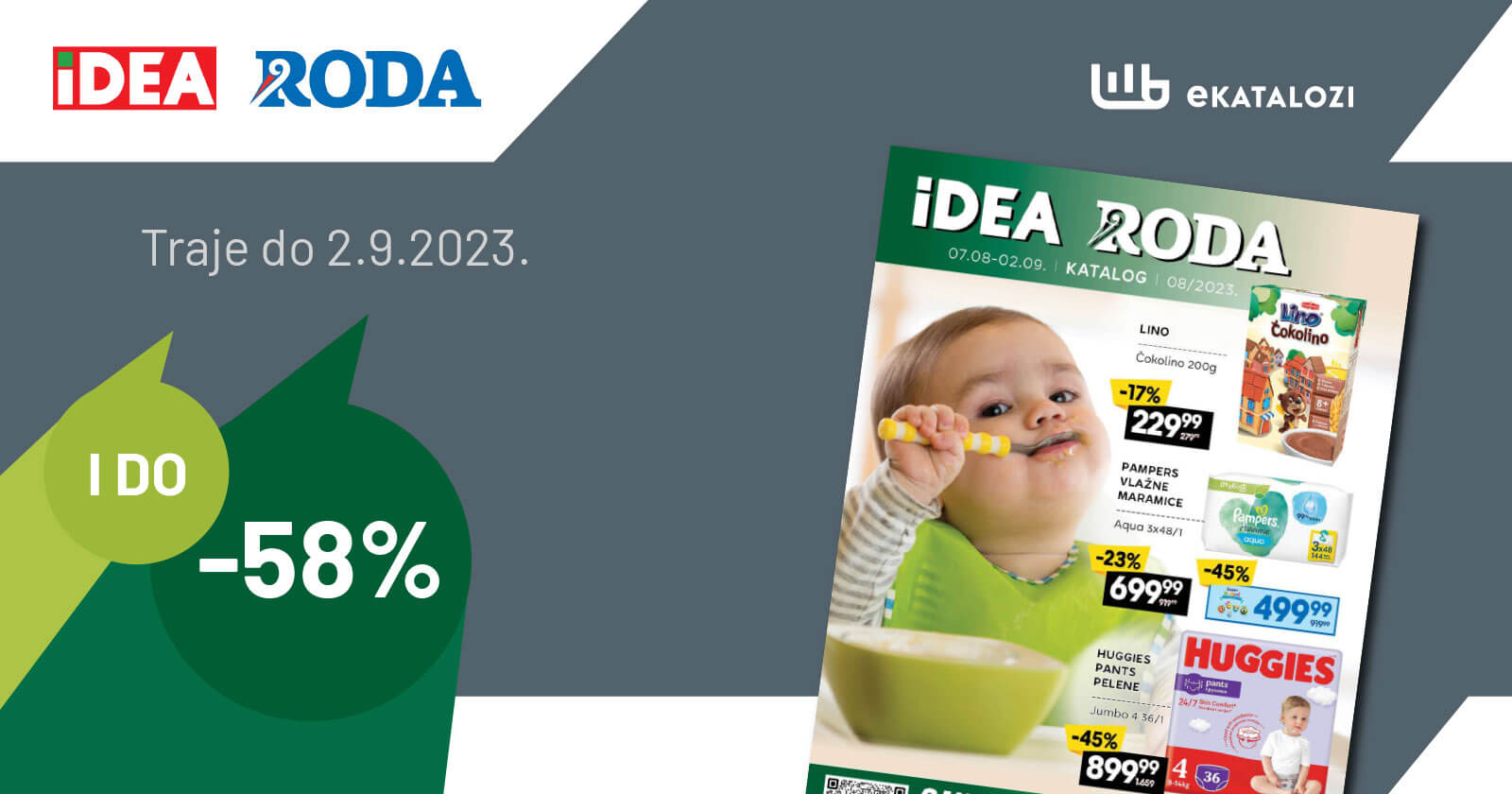IDEA i RODA katalog AVGUST i SEPTEMBAR 2023. Akcija traje od 7.8. do 2.9.2023.