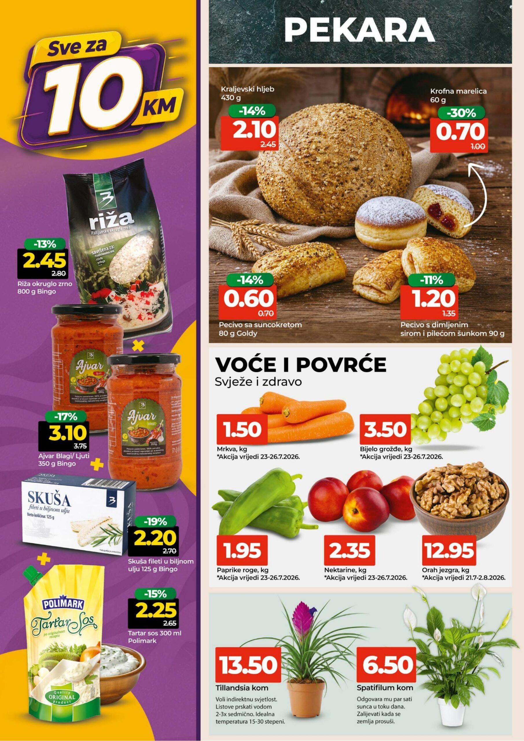 Bingo katalog akcija strana 2 – važi od 21.7. do 2.8.2026.
