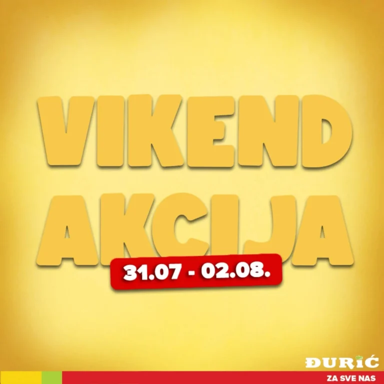 Đurić katalog akcija strana 1 – važi od 31.7. do 2.8.2026.