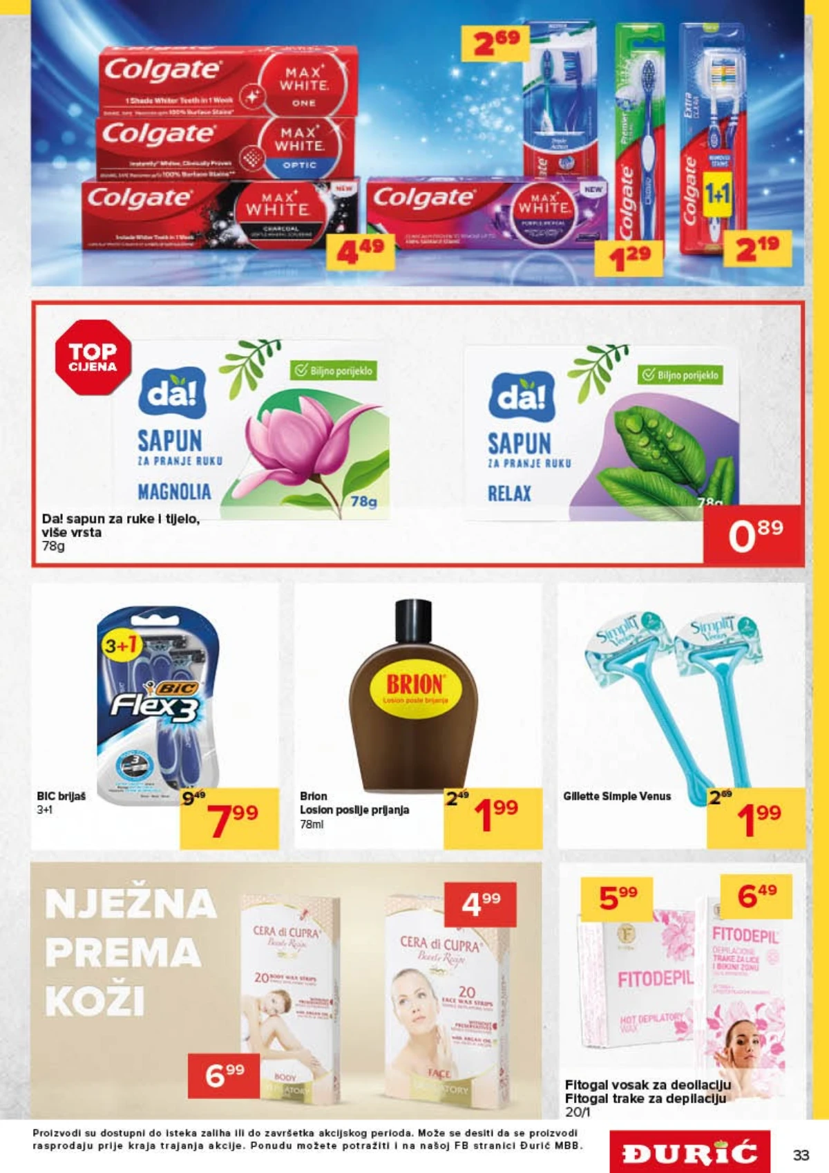 Đurić katalog akcija strana 33 – važi od 30.7. do 12.8.2026.