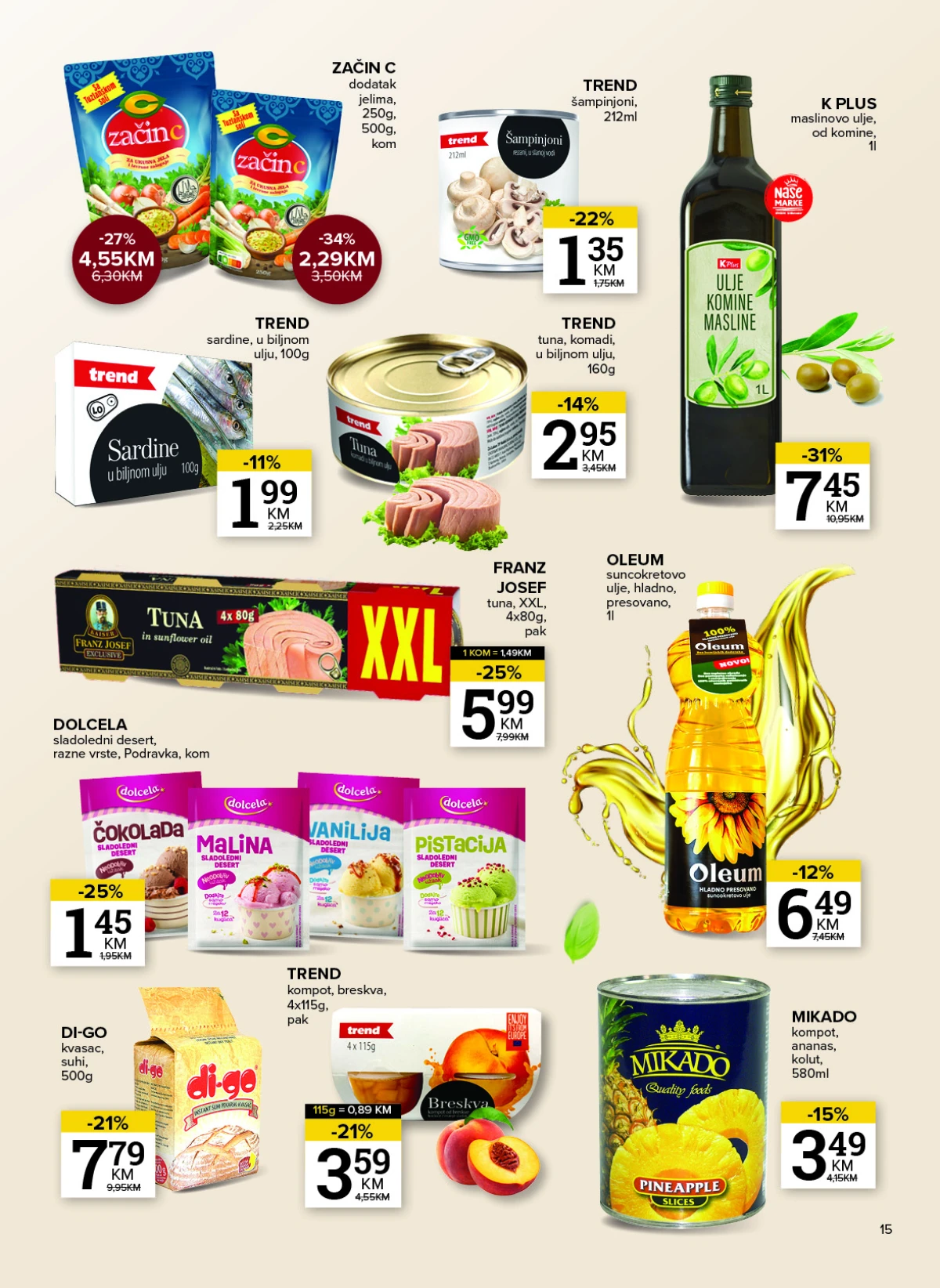 Konzum i Mercator katalog akcija strana 15