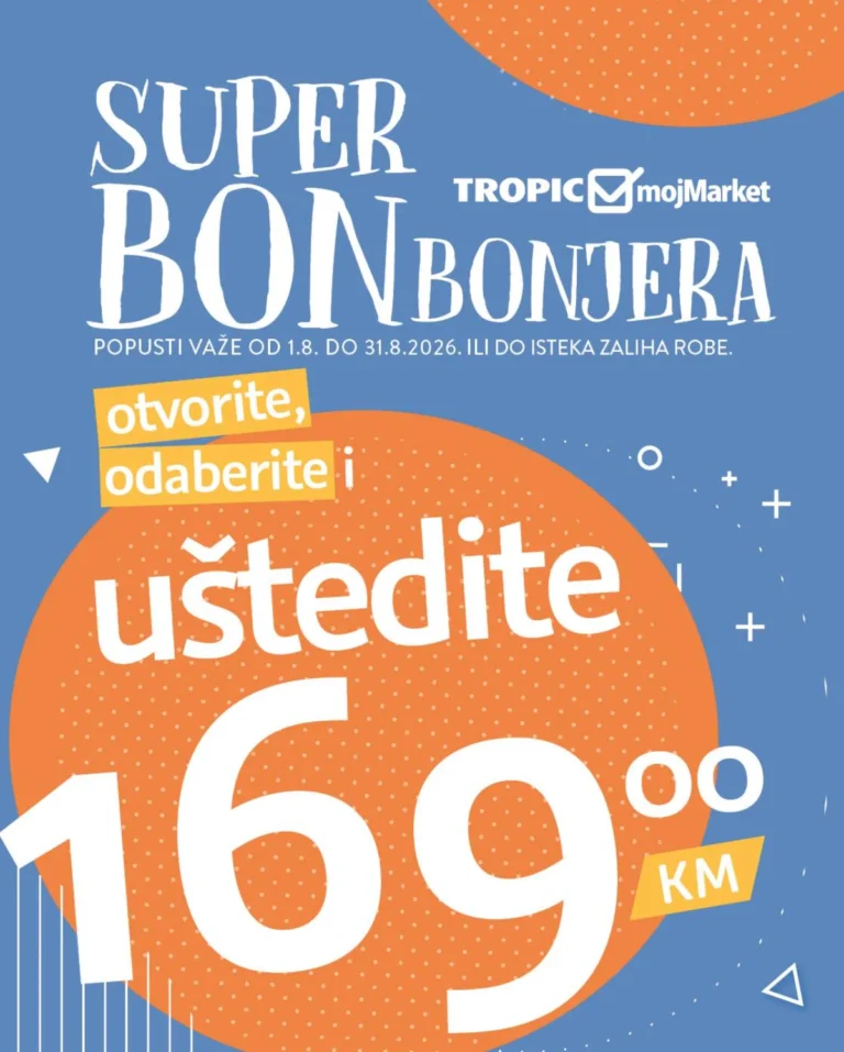 Tropic katalog akcija strana 1 – važi od 1.8. do 31.8.2026.