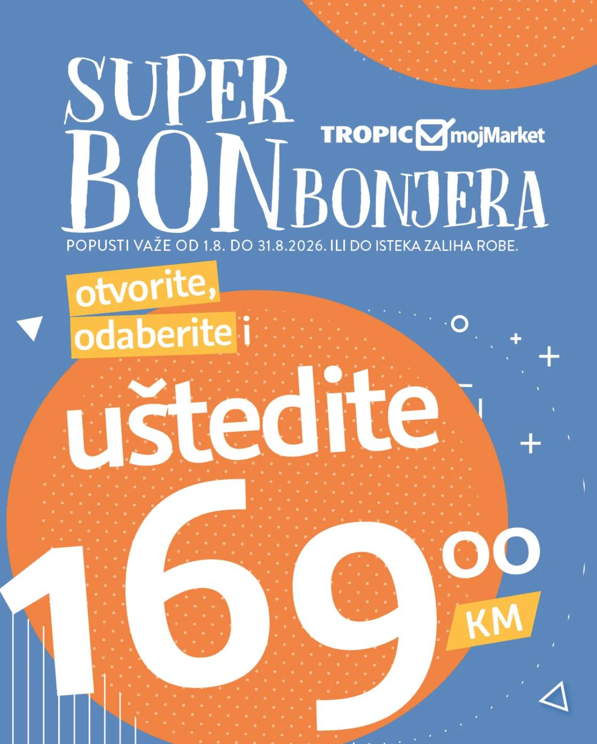 Tropic katalog akcija strana 1 – važi od 1.8. do 31.8.2026.