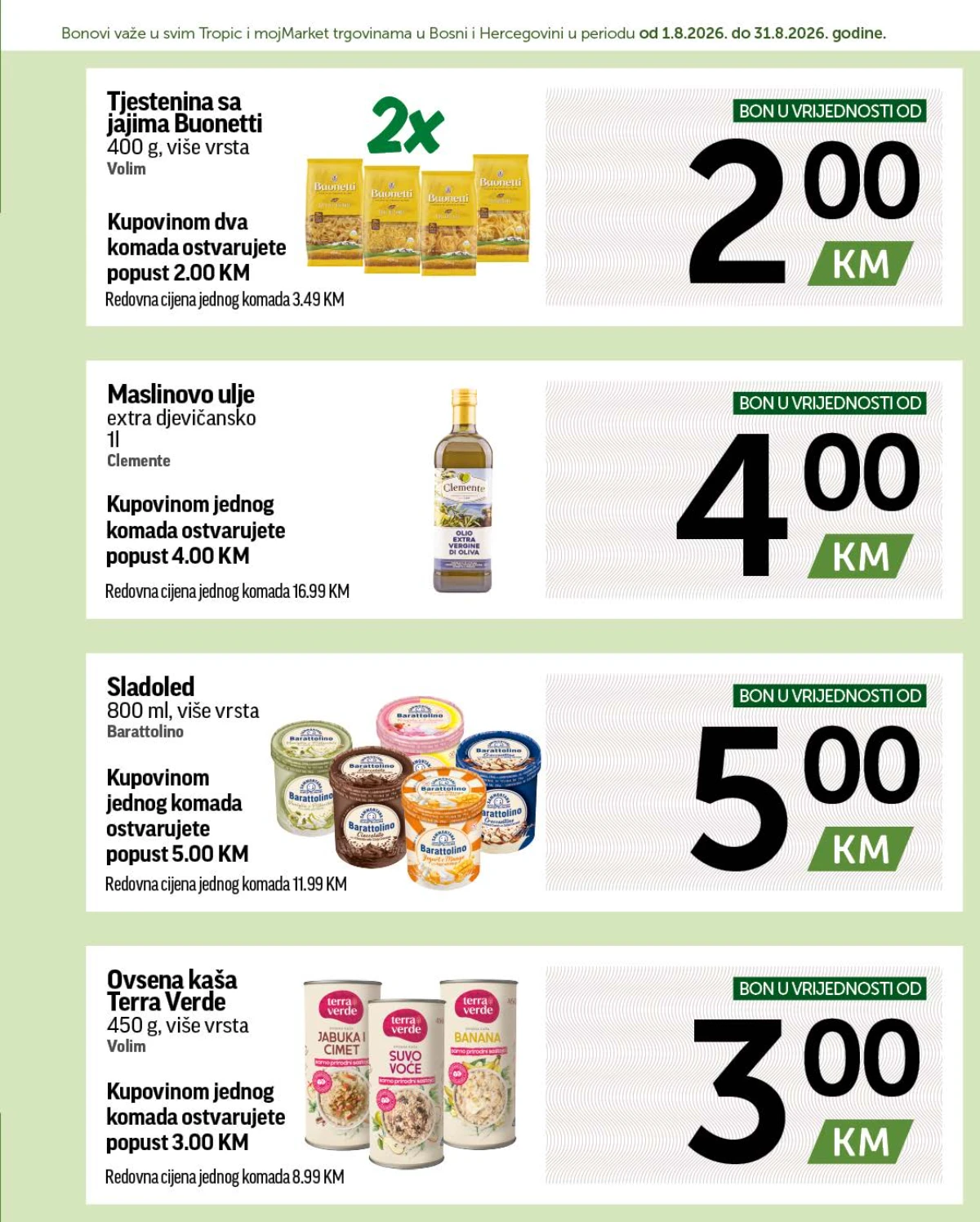 Tropic katalog akcija strana 3 – važi od 1.8. do 31.8.2026.