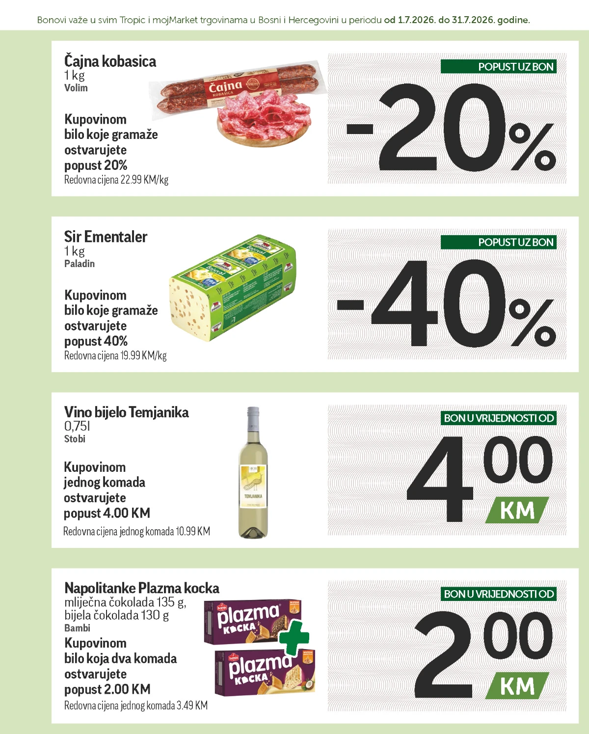 Tropic katalog akcija strana 4 – važi od 1.7. do 31.7.2026.