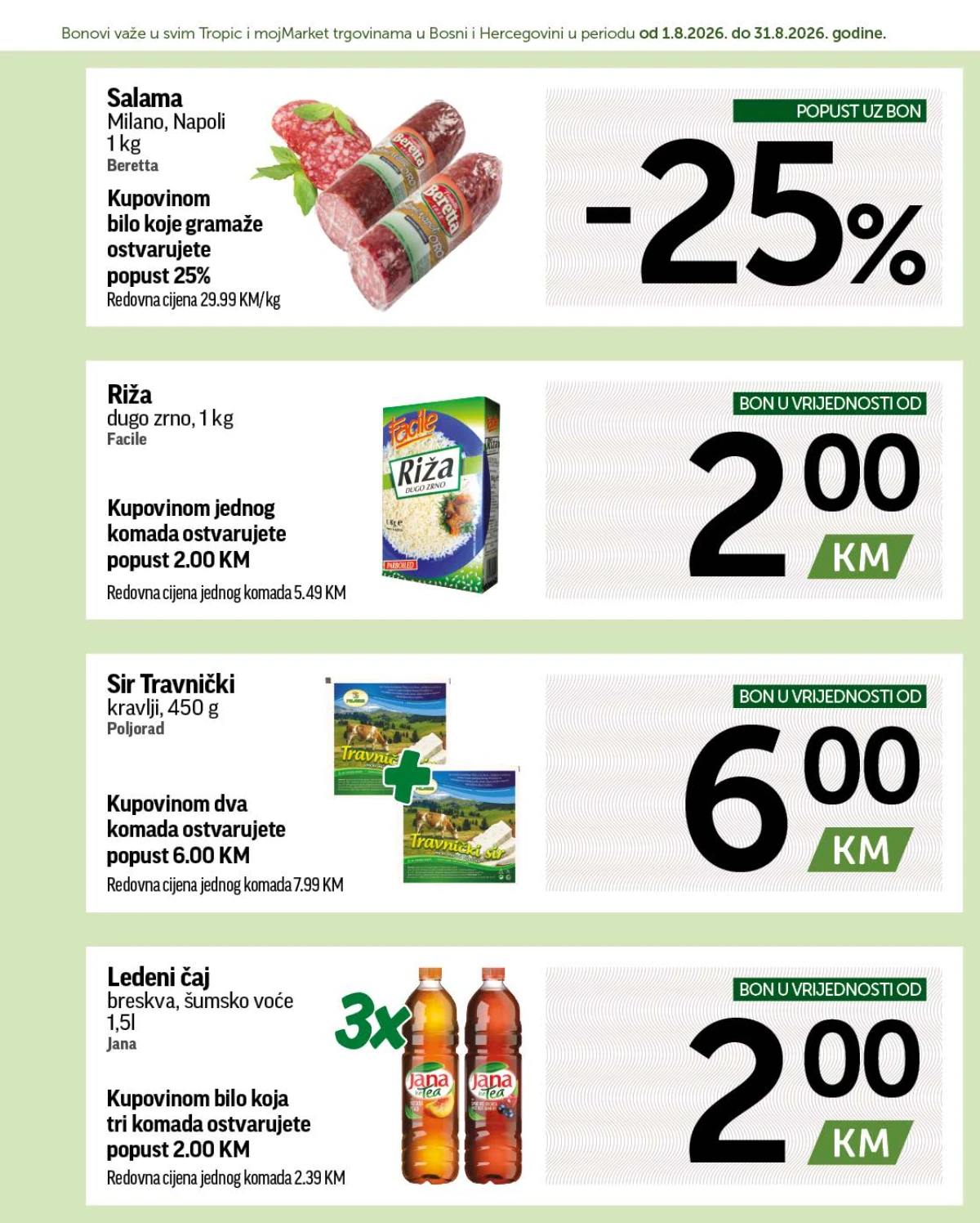 Tropic katalog akcija strana 5 – važi od 1.8. do 31.8.2026.