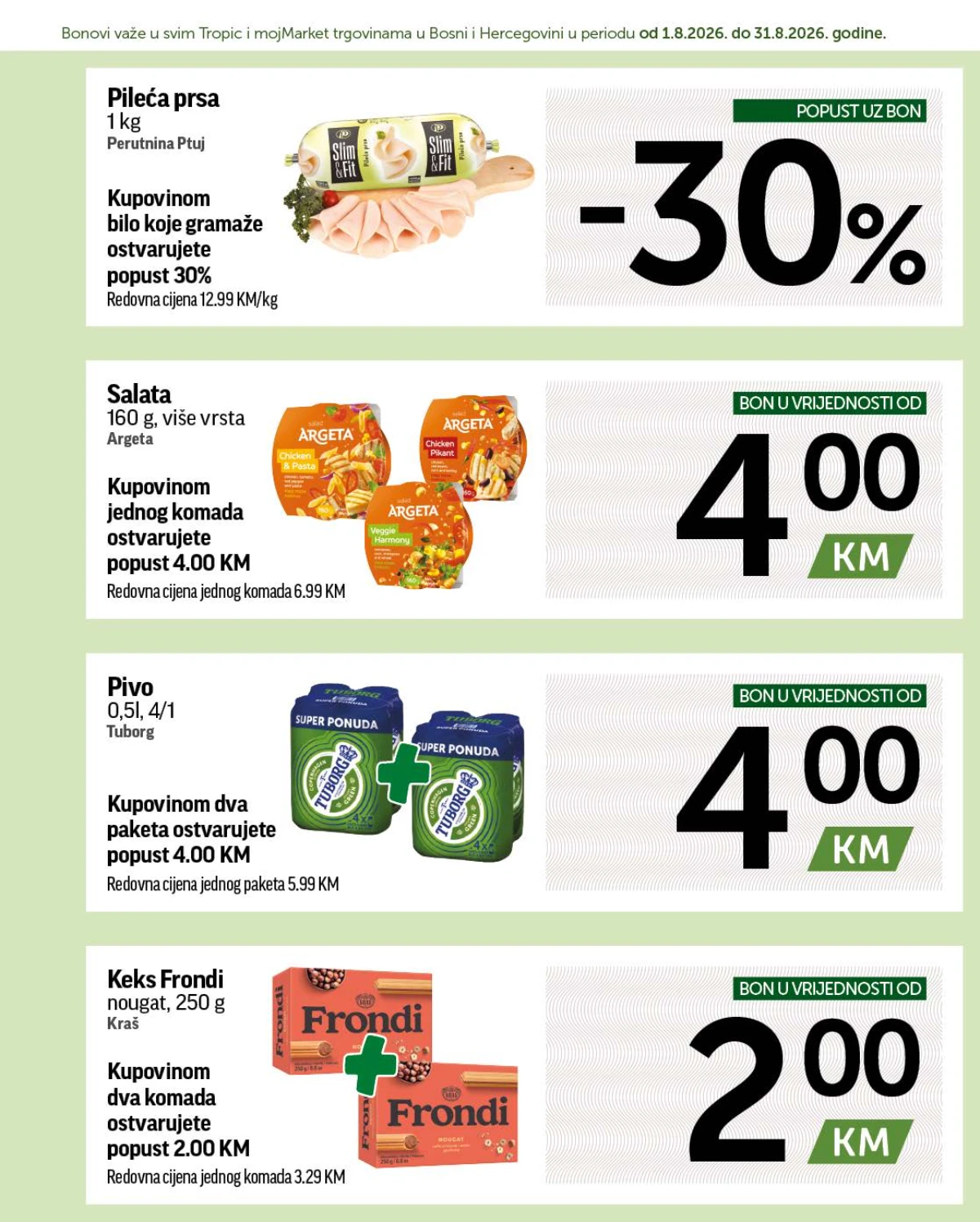 Tropic katalog akcija strana 7 – važi od 1.8. do 31.8.2026.