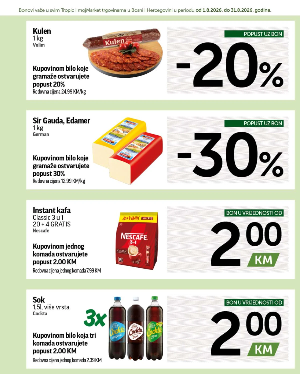 Tropic katalog akcija strana 8 – važi od 1.8. do 31.8.2026.