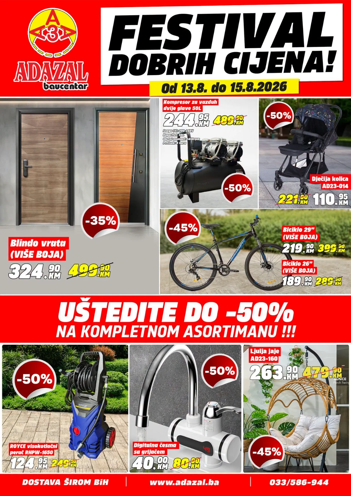 Adazal katalog akcija strana 1 – važi od 13.8. do 15.8.2026.