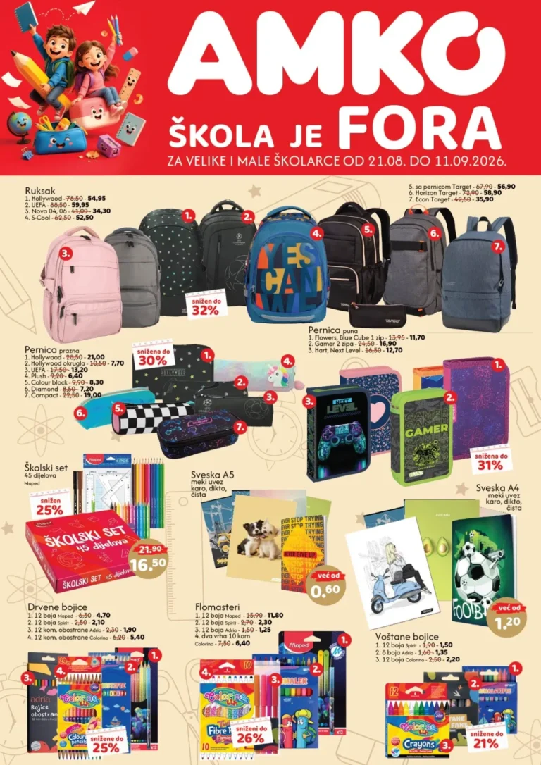 Amko katalog akcija strana 1 – važi od 21.8. do 11.9.2026.