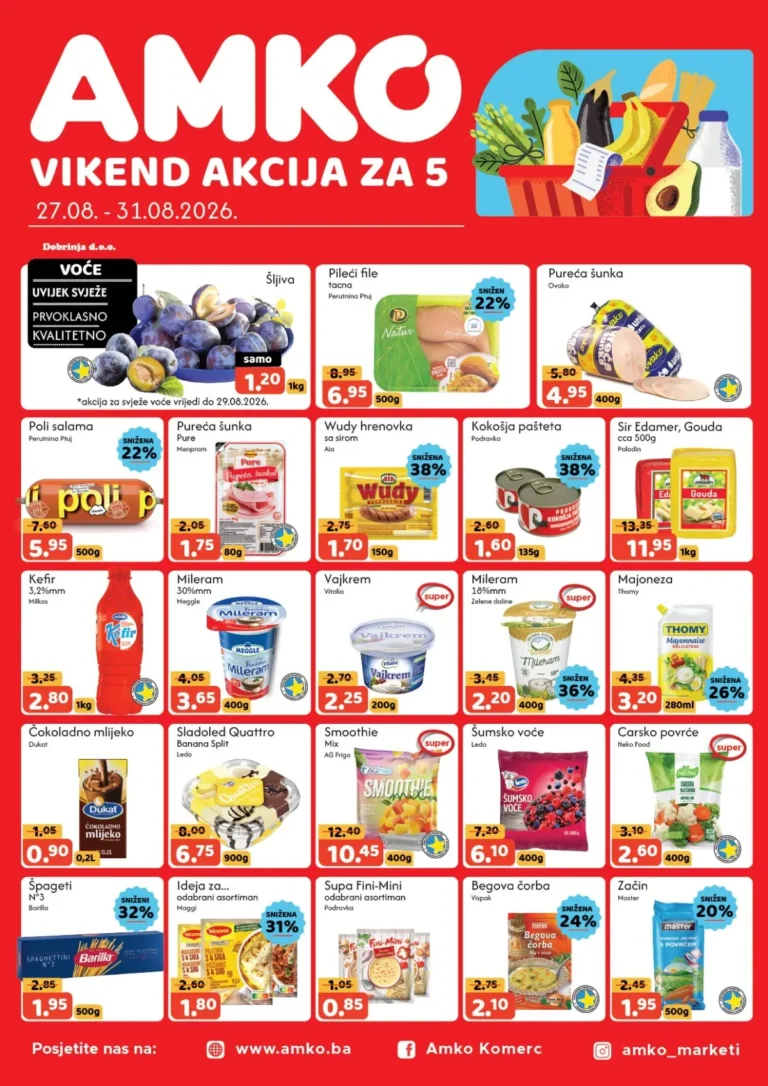 Amko katalog akcija strana 1 – važi od 27.8. do 31.8.2026.