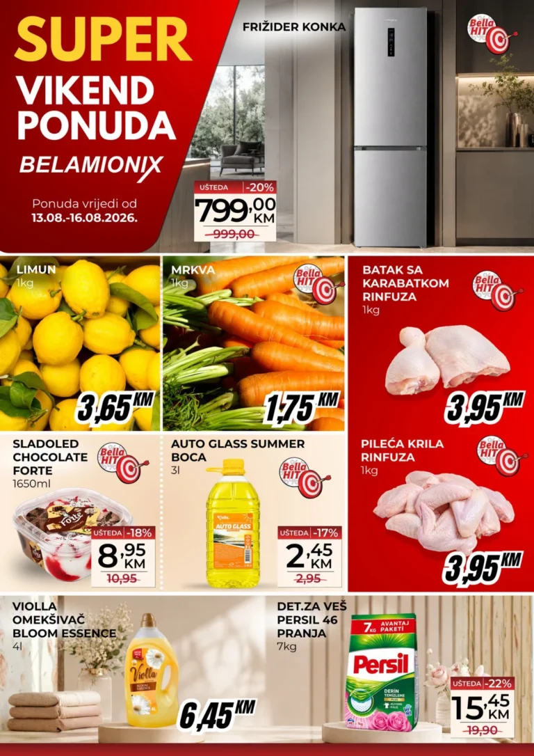 Belamionix katalog akcija strana 1 – važi od 13.8. do 16.8.2026.