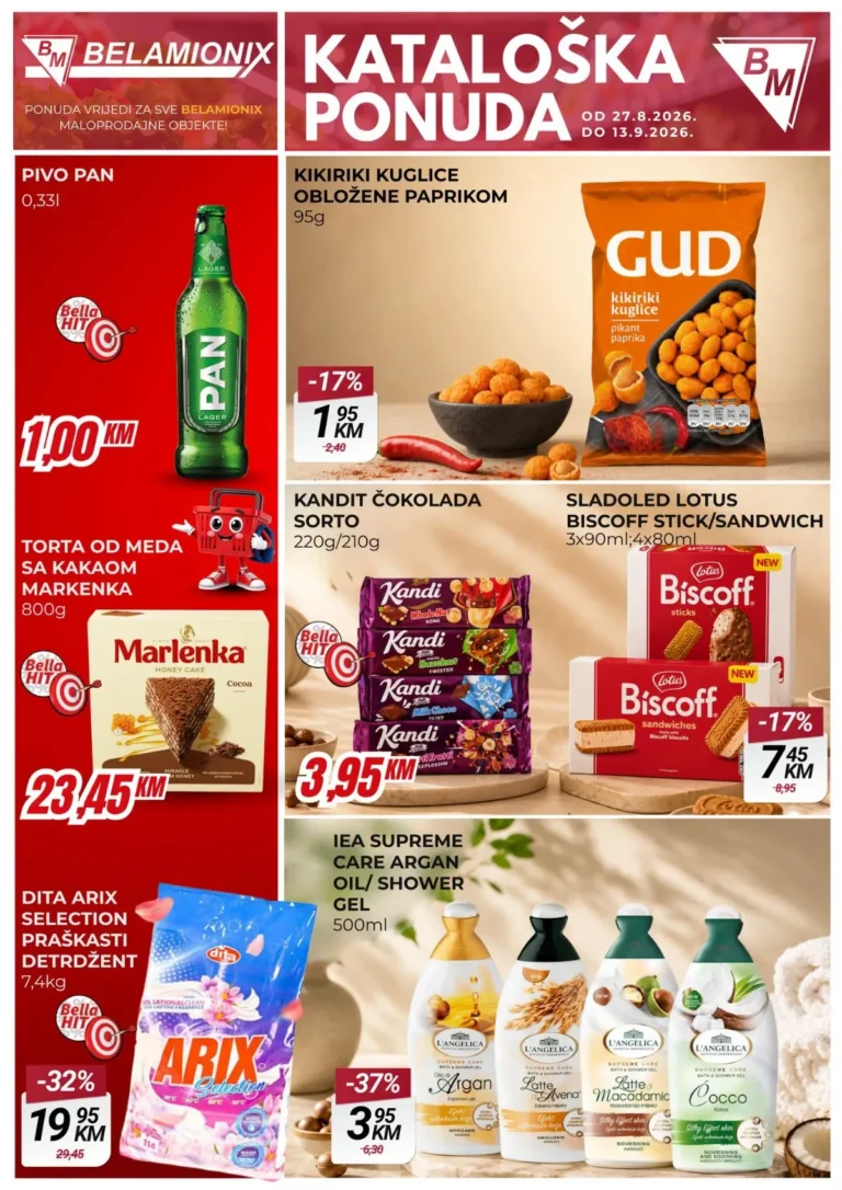 Belamionix katalog akcija strana 1 – važi od 27.8. do 13.9.2026.