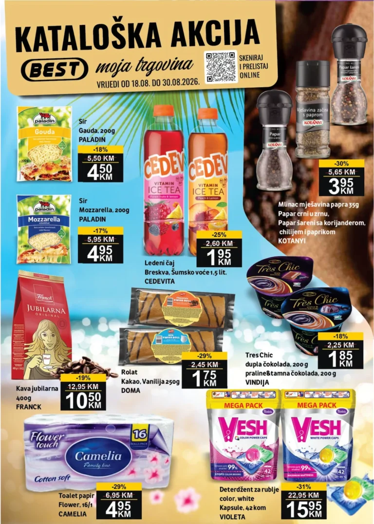 Best katalog akcija strana 1 – važi od 18.8. do 30.8.2026.