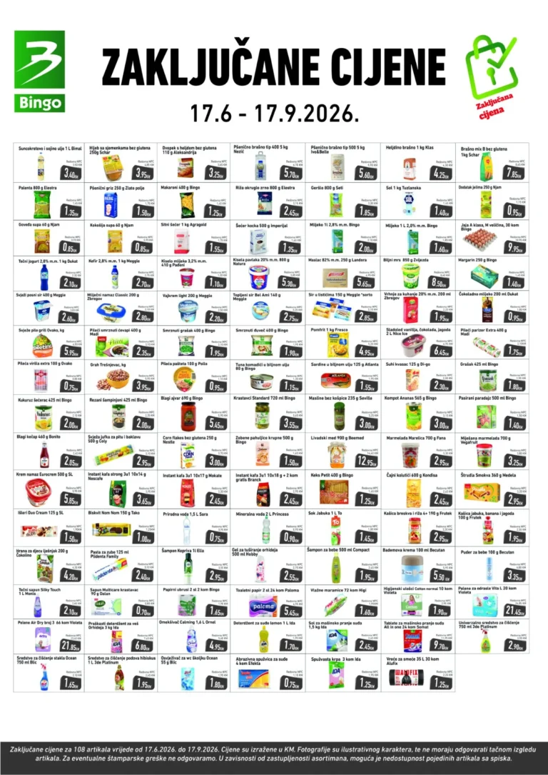 Bingo katalog akcija strana 1 – važi od 17.6. do 17.9.2026.