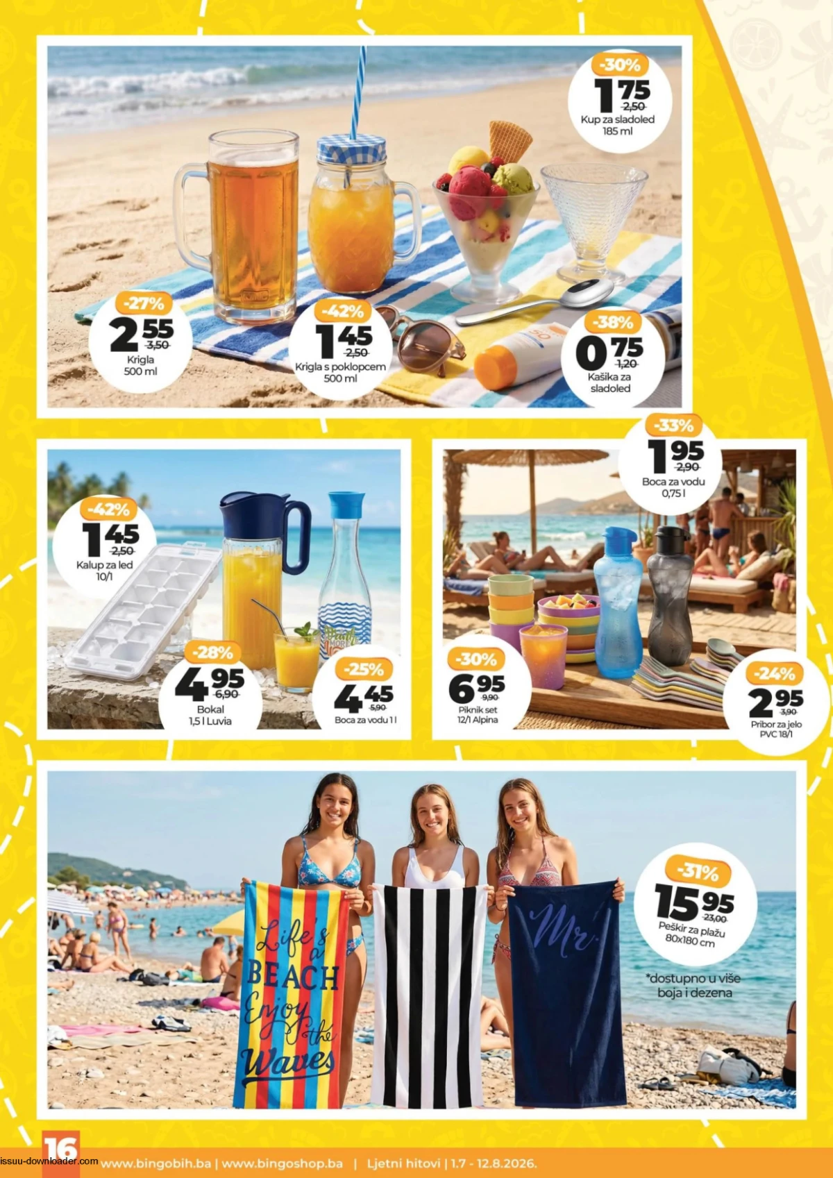 Bingo katalog akcija strana 16 – važi od 1.7. do 12.8.2026.