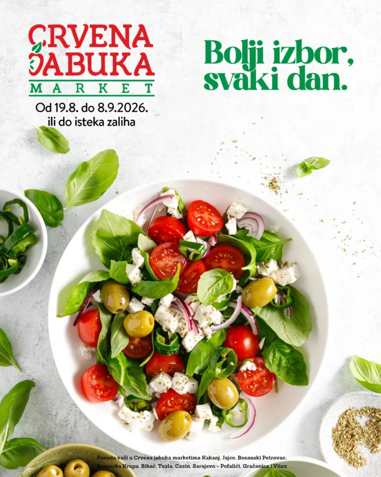 Crvena jabuka katalog akcija strana 1 – važi od 19.8. do 8.9.2026.
