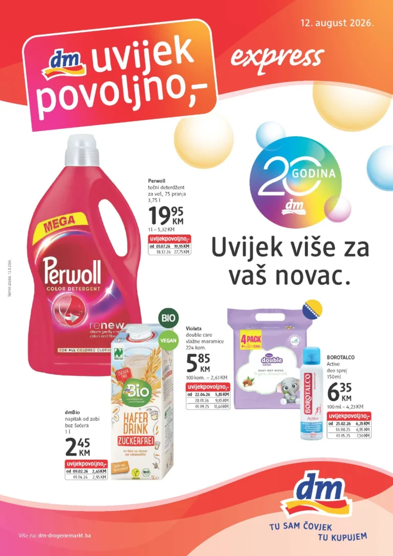 dm katalog akcija strana 1 – važi od 12.8. do 25.8.2026.