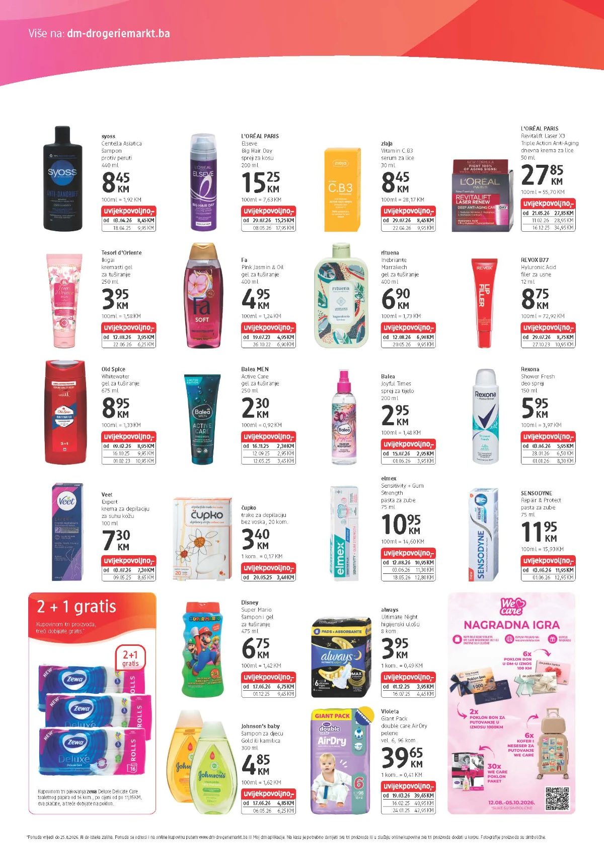 dm katalog akcija strana 2 – važi od 12.8. do 25.8.2026.