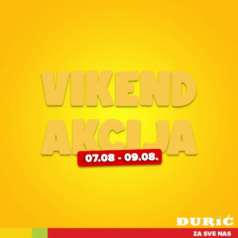 Đurić katalog akcija strana 1 – važi od 7.8. do 9.8.2026.