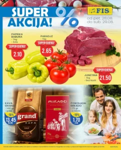 FIS katalog akcija strana 1 – važi od 28.8. do 29.8.2026.