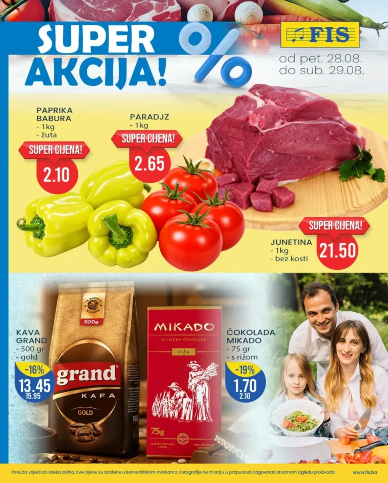 FIS katalog akcija strana 1 – važi od 28.8. do 29.8.2026.