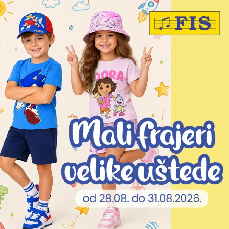 FIS katalog akcija strana 1 – važi od 28.8. do 31.8.2026.