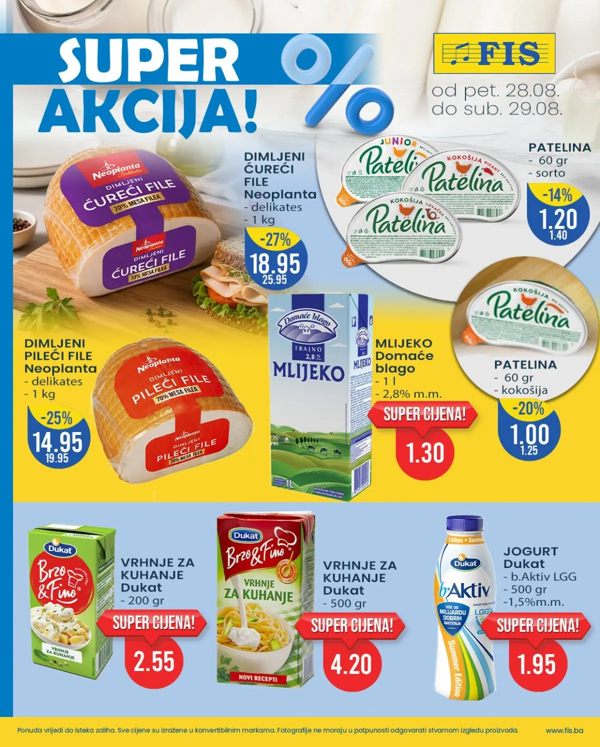FIS katalog akcija strana 2 – važi od 28.8. do 29.8.2026.