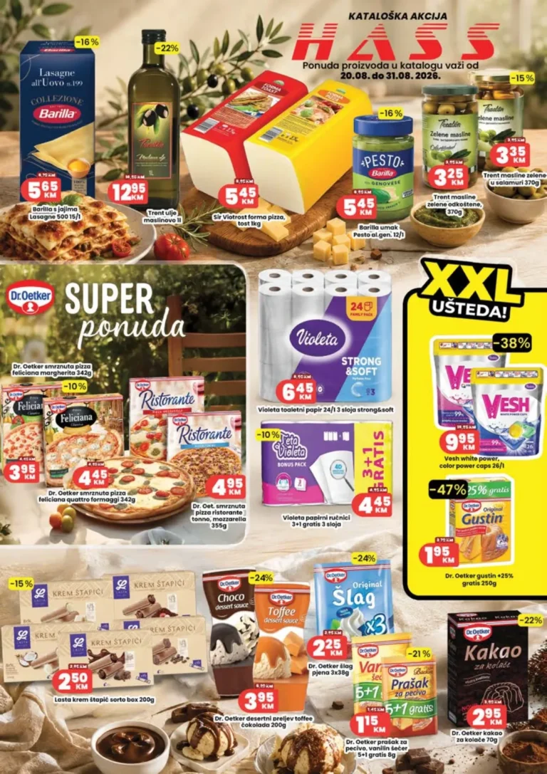 Hass katalog akcija strana 1 – važi od 20.8. do 31.8.2026.