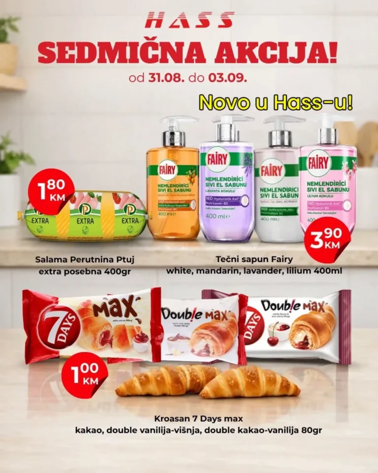 Hass katalog akcija strana 1 – važi od 31.8. do 3.9.2026.