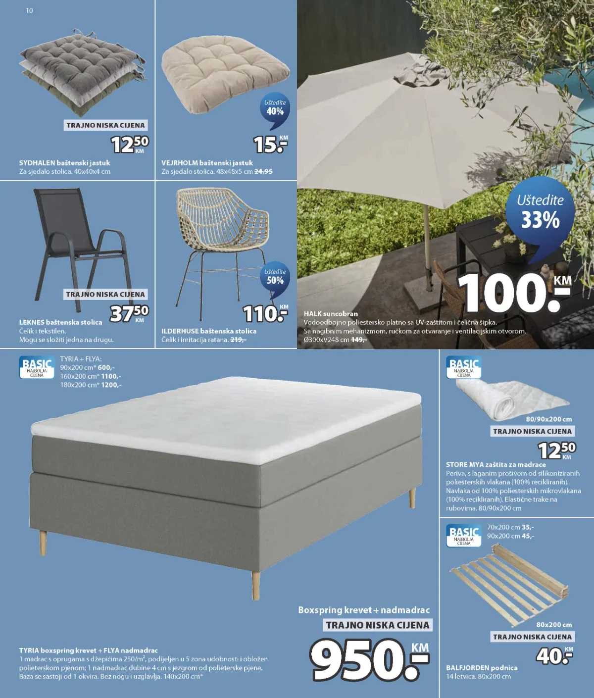 JYSK katalog akcija strana 10 – važi od 26.8. do 1.9.2026.