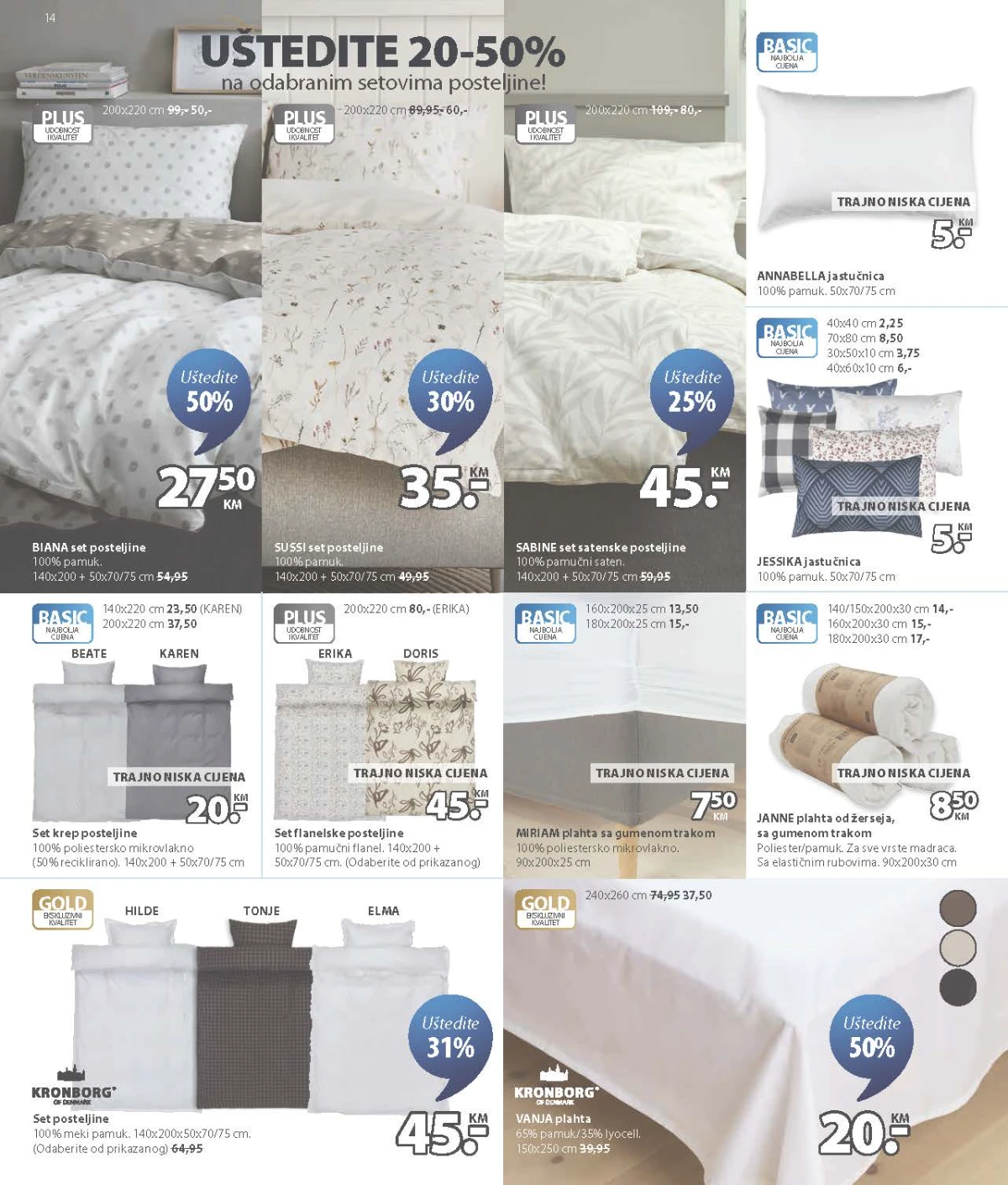 JYSK katalog akcija strana 14 – važi od 12.8. do 1.9.2026.