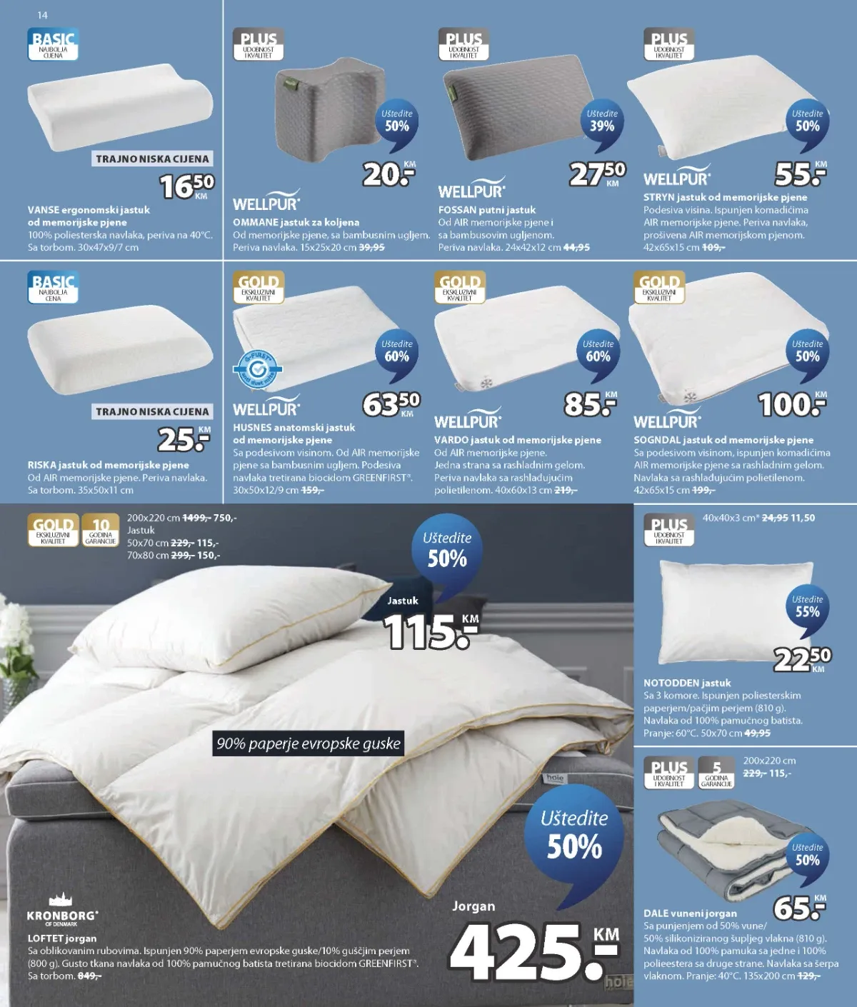 JYSK katalog akcija strana 14 – važi od 26.8. do 1.9.2026.