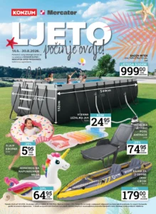 Konzum i Mercator katalog akcija strana 1 – važi od 14.5. do 30.8.2026.