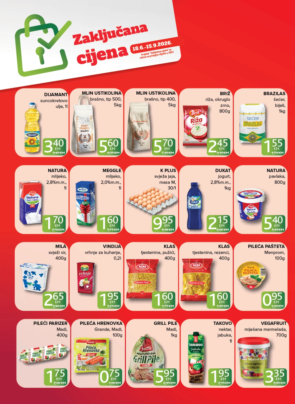Konzum i Mercator katalog akcija strana 1 – važi od 18.6. do 15.9.2026.