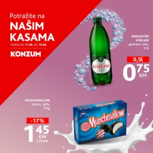 Konzum i Mercator katalog akcija strana 1 – važi od 17.8. do 19.8.2026.