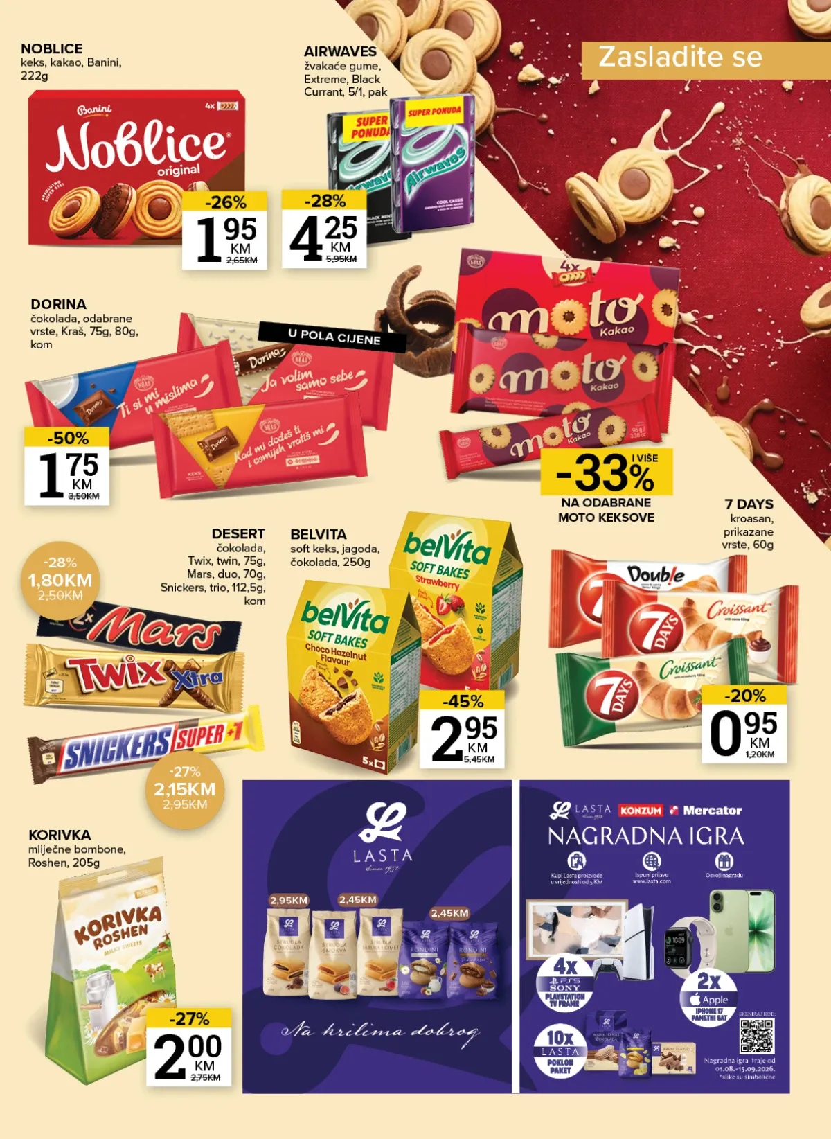 Konzum i Mercator katalog akcija strana 11 – važi od 6.8. do 10.8.2026.