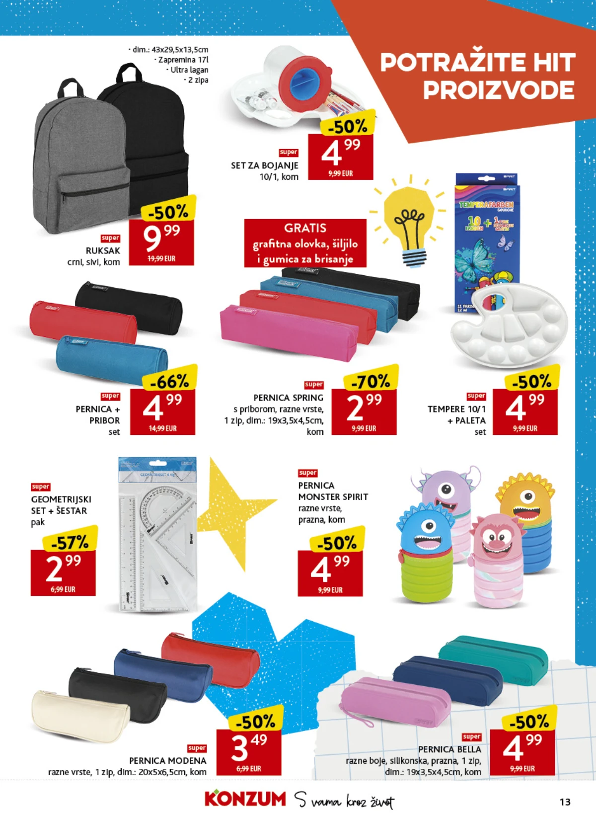 Konzum i Mercator katalog akcija strana 13 – važi od 17.8. do 20.9.2026.