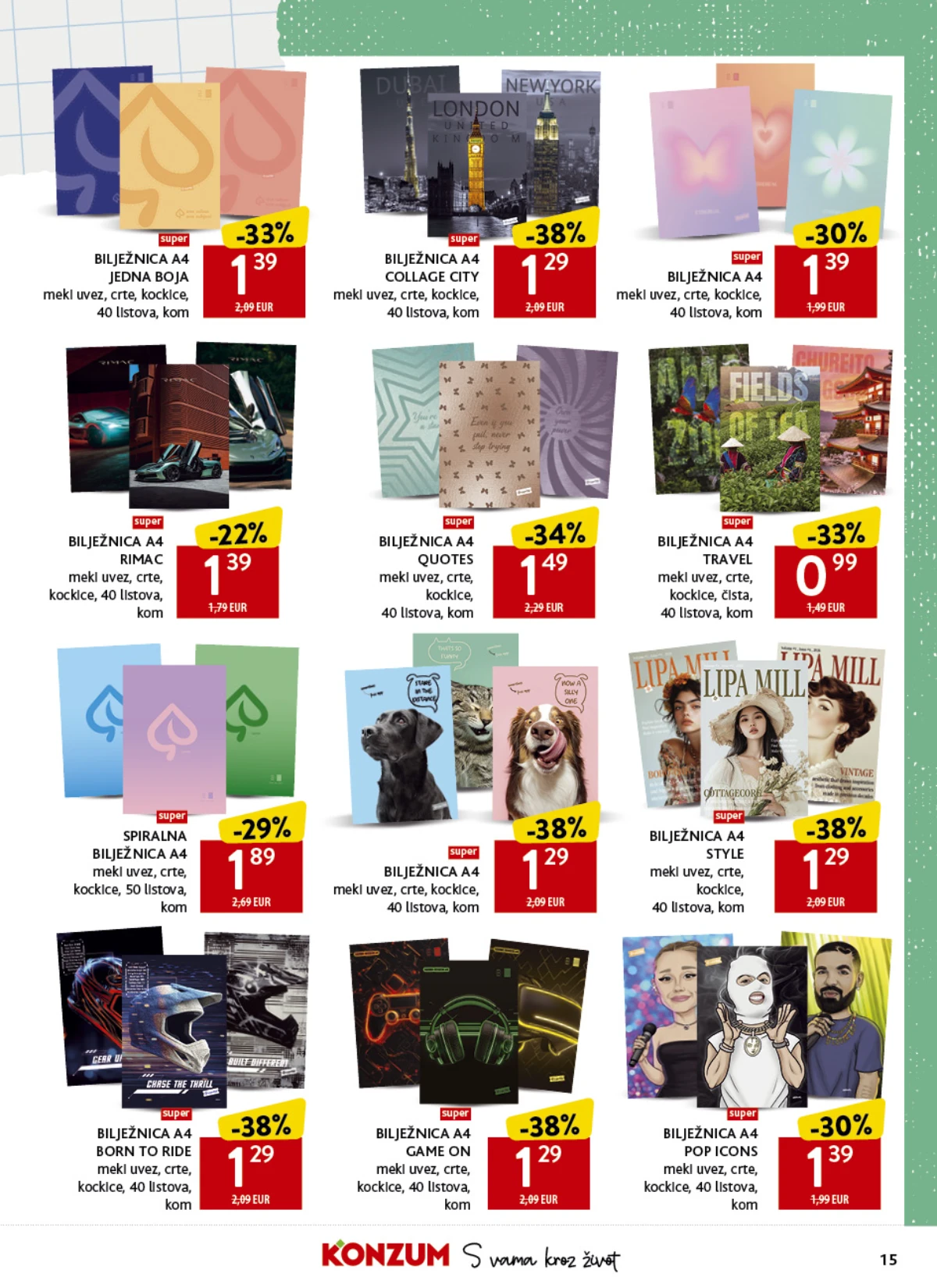 Konzum i Mercator katalog akcija strana 15 – važi od 17.8. do 20.9.2026.