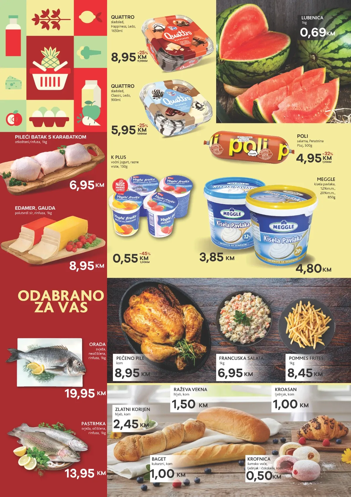 Konzum i Mercator katalog akcija strana 2 – važi od 13.8. do 23.8.2026.