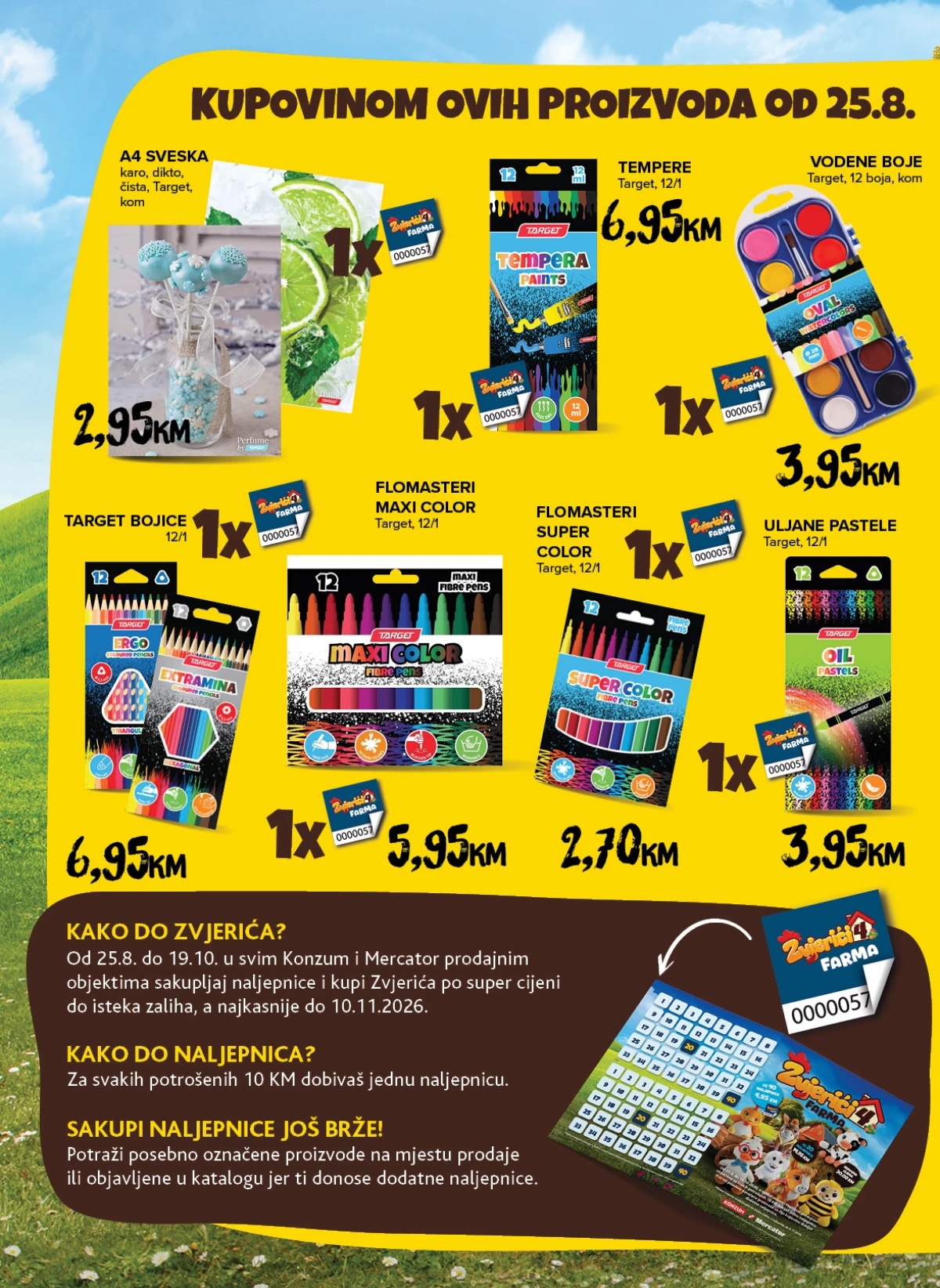 Konzum i Mercator katalog akcija strana 2 – važi od 20.8. do 27.9.2026.