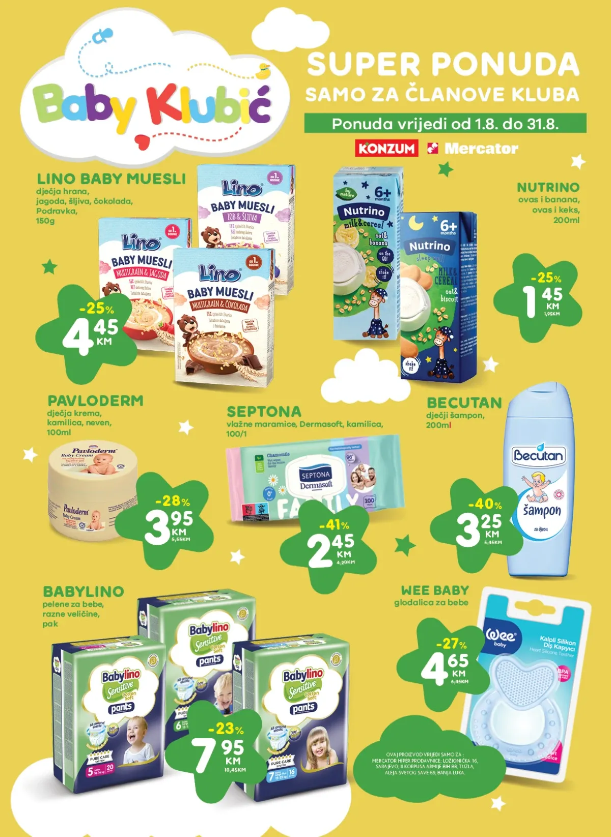 Konzum i Mercator katalog akcija strana 20 – važi od 6.8. do 10.8.2026.