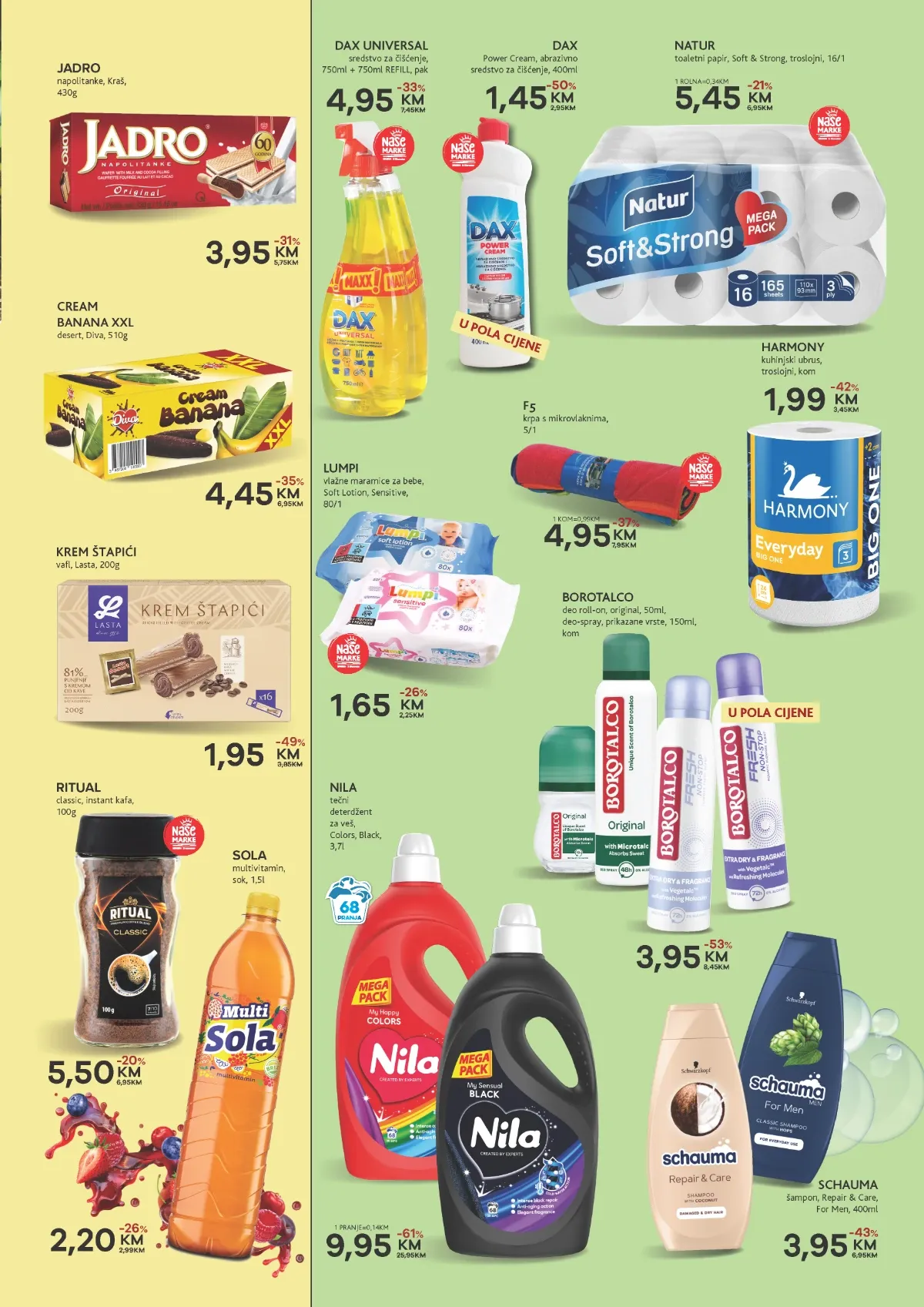Konzum i Mercator katalog akcija strana 3 – važi od 13.8. do 23.8.2026.