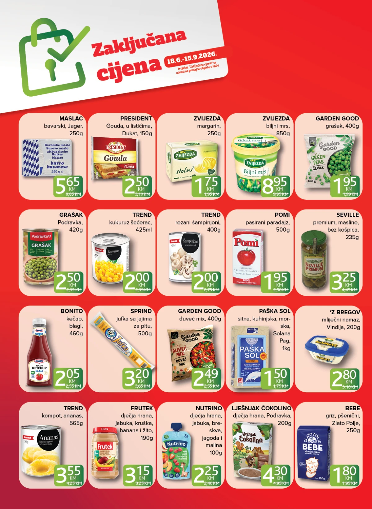 Konzum i Mercator katalog akcija strana 3 – važi od 18.6. do 15.9.2026.