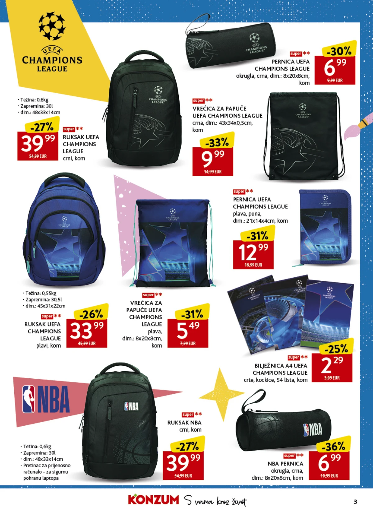 Konzum i Mercator katalog akcija strana 3 – važi od 17.8. do 20.9.2026.